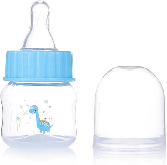 Baby Bottle Portable Baby Nursing Bottle 1.7oz Wide Neck Natural Flowing Easy to Milk Bottle for Infant Pet Dog,PP.Silica Gel