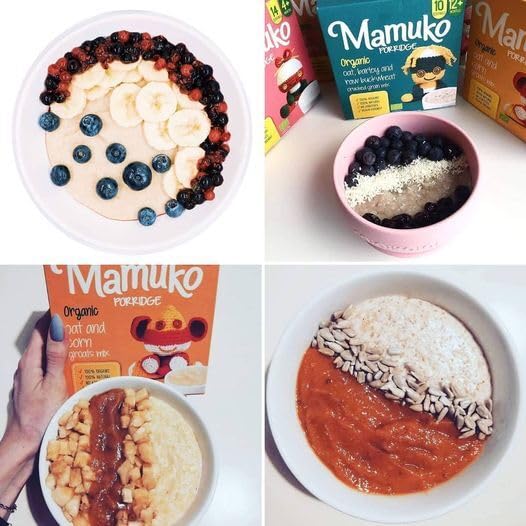 MAMUKO Organic Raw Buckwheat Porridge - High Fiber Porridge with No Added Sugar, Milk & Preservatives - Vegan Porridge Ideal for Little Ones from 4+ Months - (200g - 10 Servings)