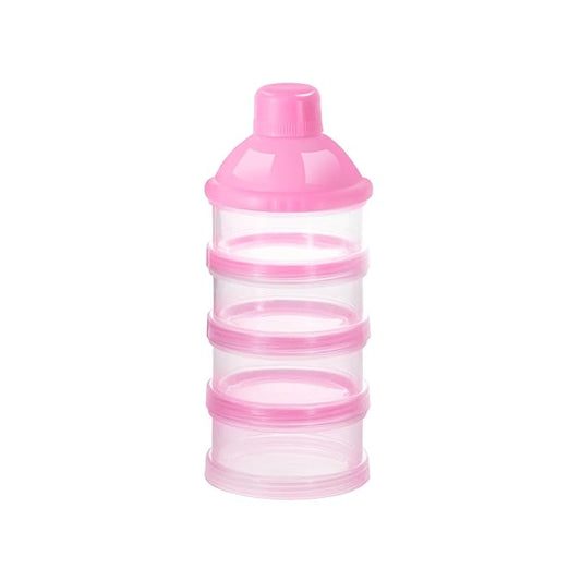 Accmor Formula Dispenser On The Go, 4 Compartments Stackable Formula Container for Travel, Baby Milk Powder Kids Snack Container, BPA Free ﻿