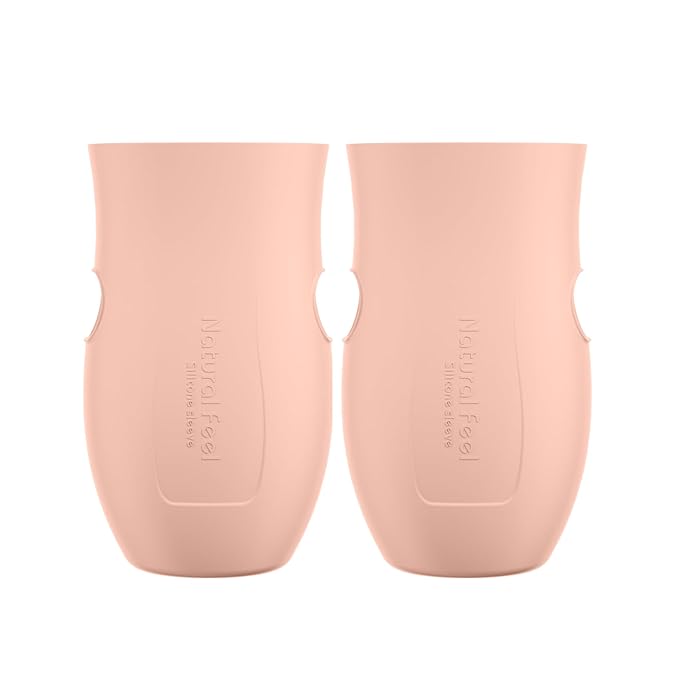 Gulicola Glass Baby Bottle Silicone Sleeves, Pink, 8 oz - 2pks