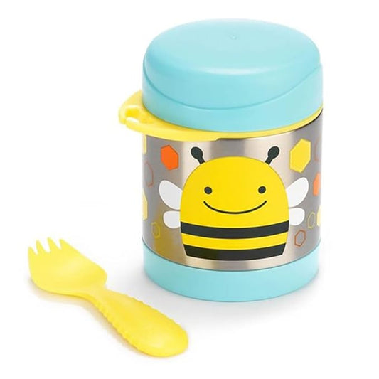 Skip Hop Insulated Food Jar: Stainless Steel Baby Food Container, Bee
