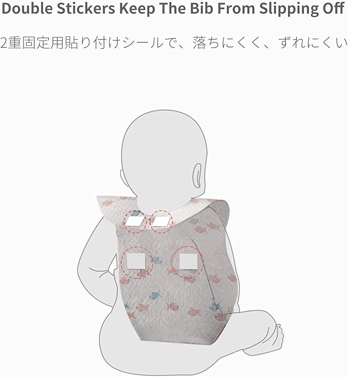 Baby and Infant Disposable Travel Bibs - Soft, Leakproof, for Toddlers Babies, Feeding, Traveling, (60PCS)