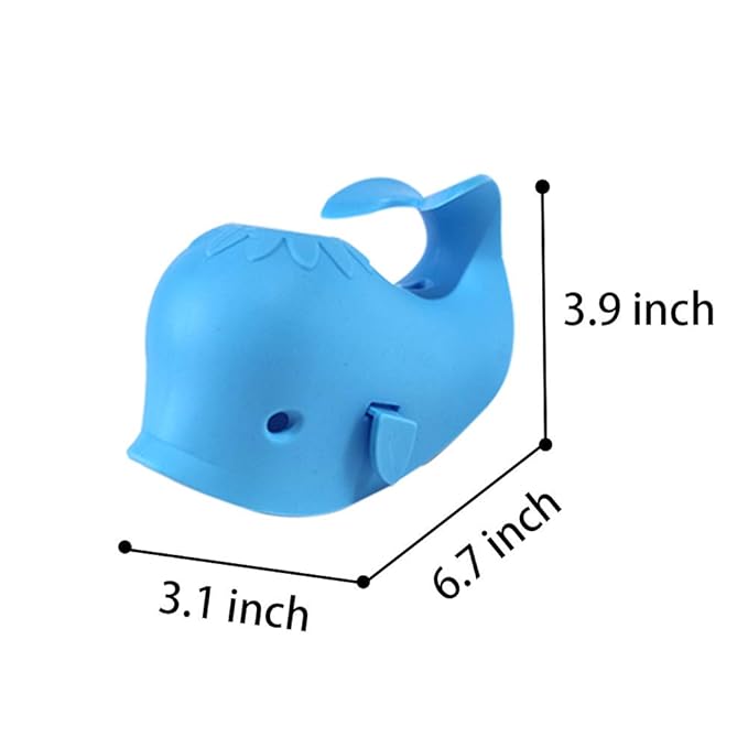 Faucet Cover Bathtub Baby Whale Spout Cover Soft and Safety for Kids Blue