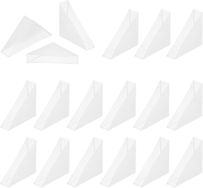 uxcell 30Pcs Triangle Glass Corner Protector, 0.47 x 2 Inch Plastic Glass Table Corner Protector Transport Corner Guard for Glass, Ceramics, Wood, and Steel(Right Angle, Clear)