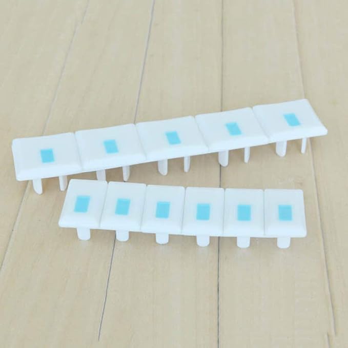 6Pcs 3 Holes Outlet Plug Covers Baby Proofing Electric Protector Caps Kit for Child Safety - Blue + White