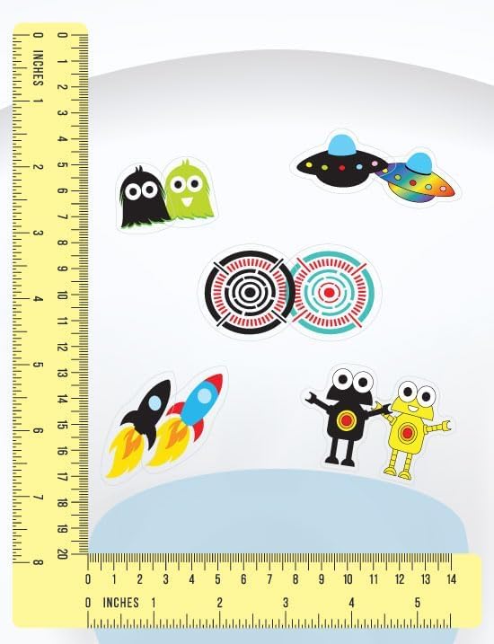 Color Change Target Stickers Space Edition with Sticker Applicator Tool for Easy Install. Aiming Stickers for Potty Training & Toilet Training. Change Color on Target Hit.