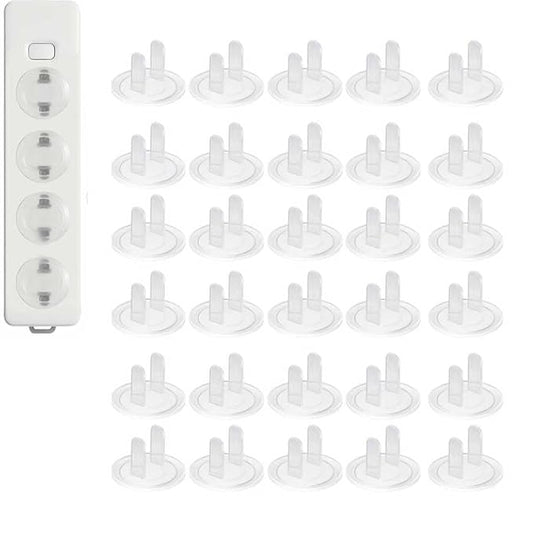 30 Pcs Outlet Plug Covers US Power Socket Electrical Outlet Safety Covers for Protection Anti Electric Shock Plugs Protector Cover Socket Cover Plate, Transparent