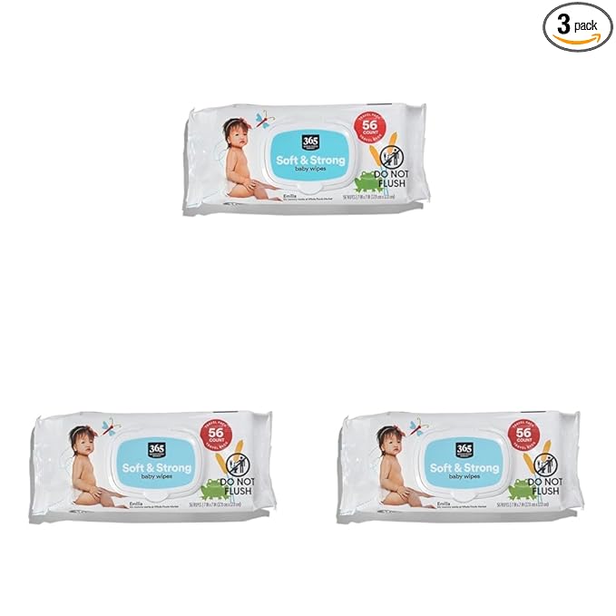 365 by Whole Foods Market, Baby Travel Wipes, 56 Count (Pack of 3)