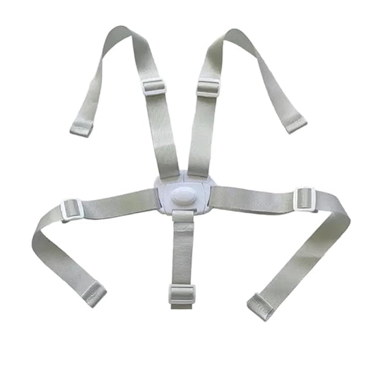 PandaEar High Chair Straps, Adjustable Baby Highchair 5 Point Harness Replacement, Universal Secure Toddler Booster Seat Belt for Infant Eating Chair Accessories (Grey)