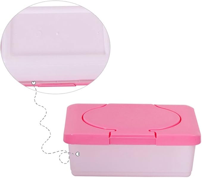 Afco Wet Tissue Storage Box Plastic Case Car Office Wipes Holder with Buckle Lid Blue