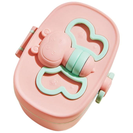 Hemoton Portable Milk Powder Box with Separate Scoop Infant Formula Dispenser Leak-Proof Compact Travel Storage Organizer for Baby Feeding 4.5X4X3.7 Inches