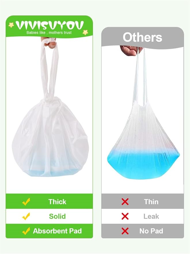 90 Disposable Potty Bags Liners Compatible with OXO Tot 2-in-1 Go Potty, Refill Bags for Toddler Toilet, Universal Training Bags Fit Most Potty Chairs, Seats, Portable Travel Toilet