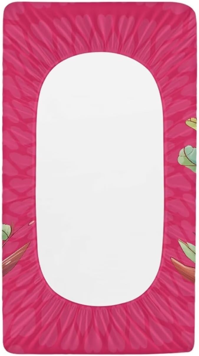 Owl Valentine Changing Pad Cover Waterproof Diaper Changing Cover Durable Breathable Sheet Crib Mat Lightweight Soft Universal Tray Table Mat