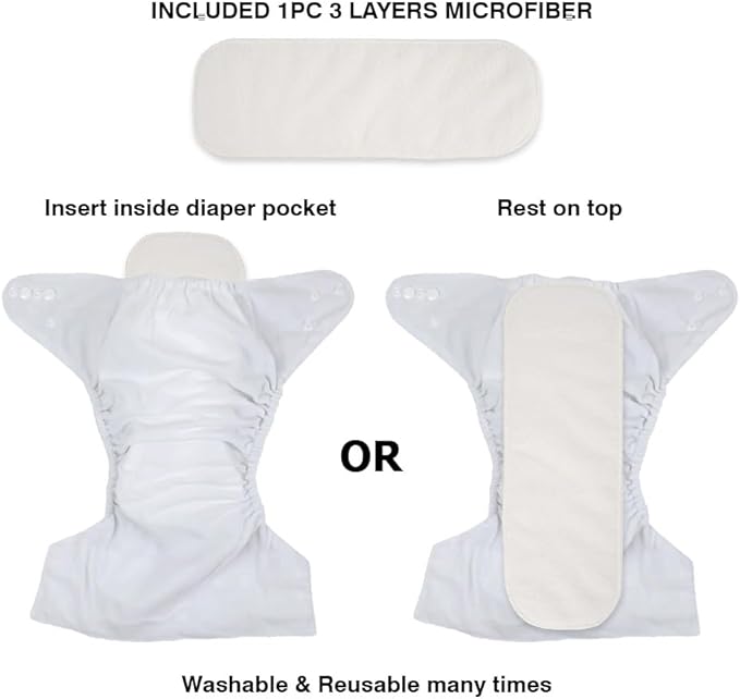WIRESTER Baby Cloth Diaper One Size Adjustable Washable Reusable Cloth Pocket Diaper for Baby - Black White Tuxedo Cat Playful Postures
