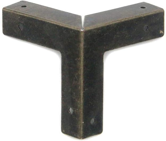 Coshar 1.3" Antique Corner Three-Sided Copper Corner Protector Decorative Edge Cover Bronze Corner for Wooden Boxes, Pack of 16 (33mm)