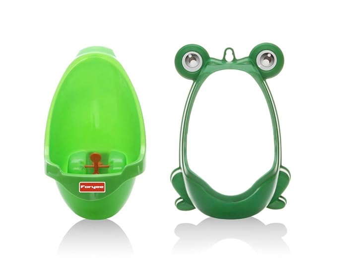 Cute Frog Potty Training Urinal for Boys with Funny Aiming Target - Blackish Green