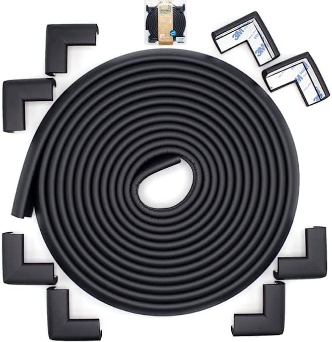 Slim-Fit 27ft Edge 8 Corners - Bundle & Save - RovingCove Slimfit Edge Corner Guards, Onyx Black