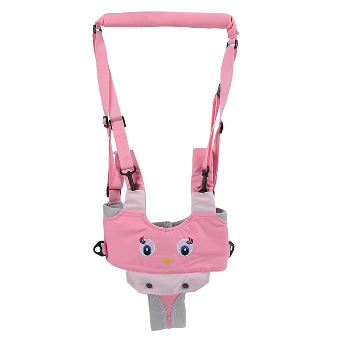 Baby Walking Harness, Infant Walking Helper, Handheld Toddler Walk Assistant Belt Walk Support Assist Trainer Tool for Infant 8 to 24 Month Old, Support Lifting Type and Pull Back Type(Pink)