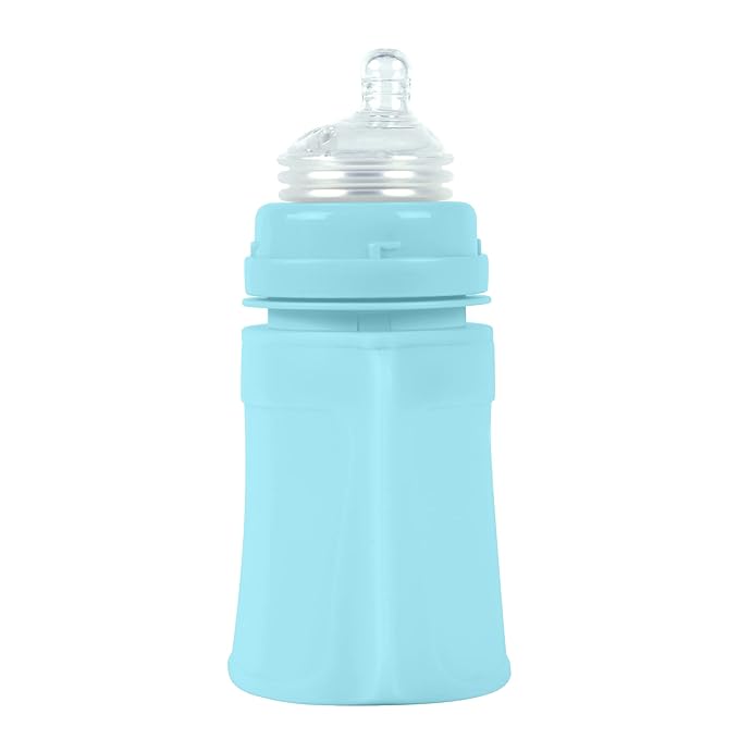 Green Sprouts Sprout Ware Baby Pocket Made from Silicone and Plants (5 oz.), Non-Toxic Silicone Plant-Based Plastic Baby Pocket Without BPA, BPS, BPF, Aqua