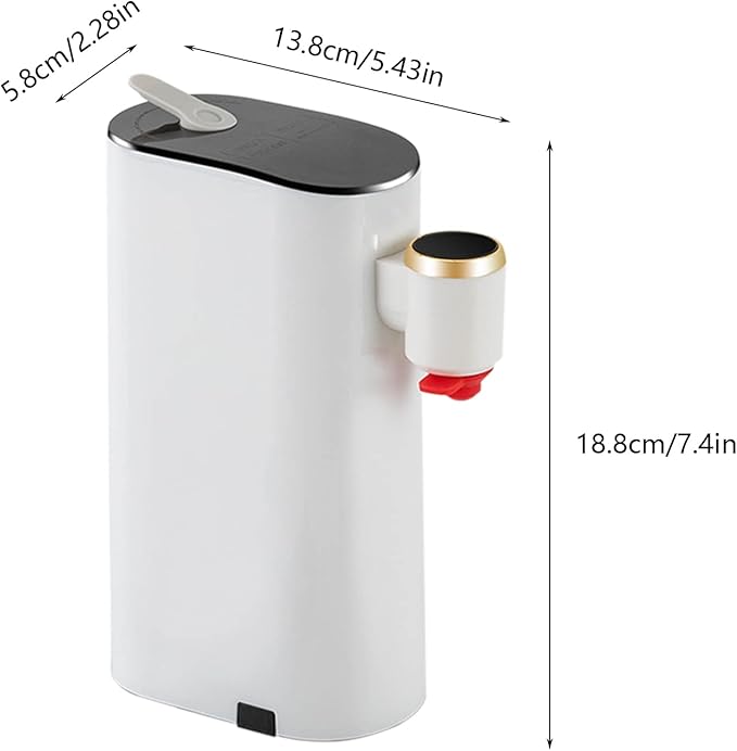 Instant Hot Water Dispenser, Baby Bottle Warmer Formula Dispenser, Mineral/Bottled Water Dispenser, 5 Temperatures Choices, 1500W Portable Water Warmer for Travel, Restaurants, Parties, Coffee Shops