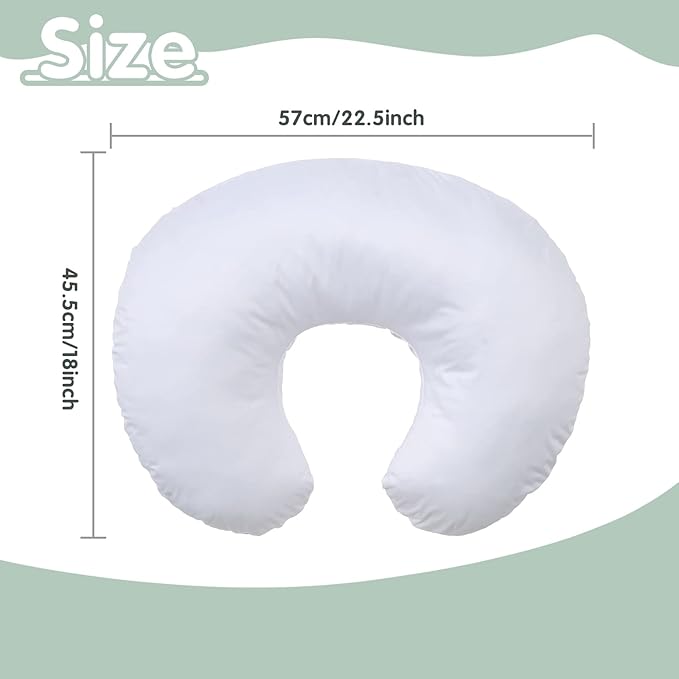 Winmany Baby Waterproof Nursing Pillow Cover Newborn Breastfeeding Pillowcase Soft Replaceable Slipcover for Boys and Girls