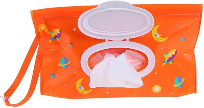 TOPINCN Baby Wipe Dispenser, Portable Wet Wipes Dispenser Holder with Lids for Napkin Nappy Paper Tissue Wipes Contianer Travel Wet Wipe Pouch