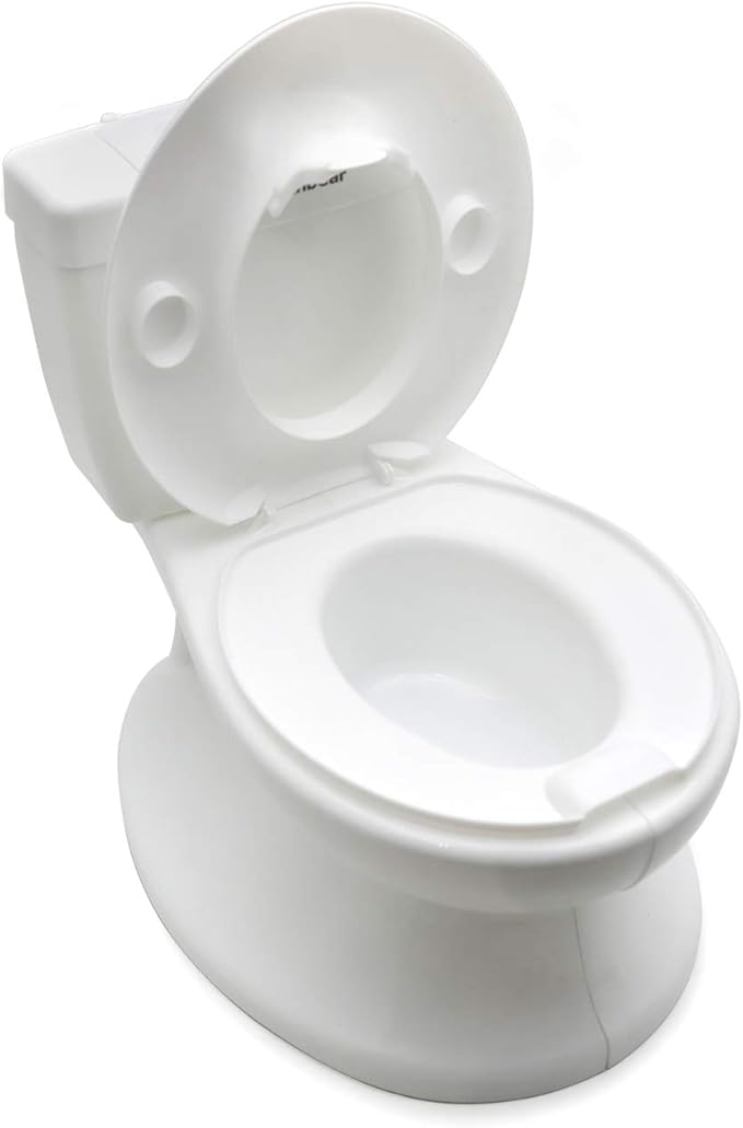 SMT- Baby Kids Portable White Realistic Toddler Potty Training Toilet w/Flushing Sound Baby Chair Seat Kid [P/N: ET-BABY004-WHITE]