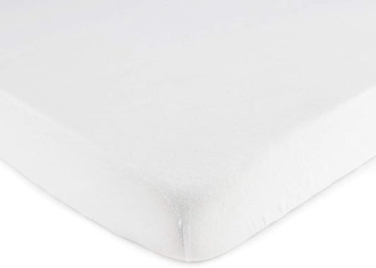 SheetWorld Fitted Baby Bassinet Sheet fits Mika Micky Bedside Sleeper 19 x 33, 100% Cotton Jersey, Hypoallergenic, Butter Soft, Solid White, Made in USA