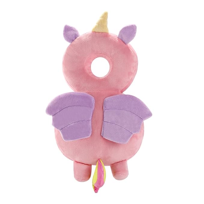 Baby Head Protector Pad Safety Pad for Walking & Crawling, Toddlers Head Safety Adjustable Back-Pack,Pink Unicorn (US)