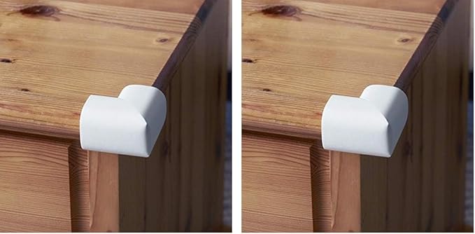 Toddleroo by North States Foam Corner Protectors. Safeguard Sharp Corners for Home Safety with Impact Absorbing Foam Protectors. Baby Proofing with Confidence (8-Pack, White)