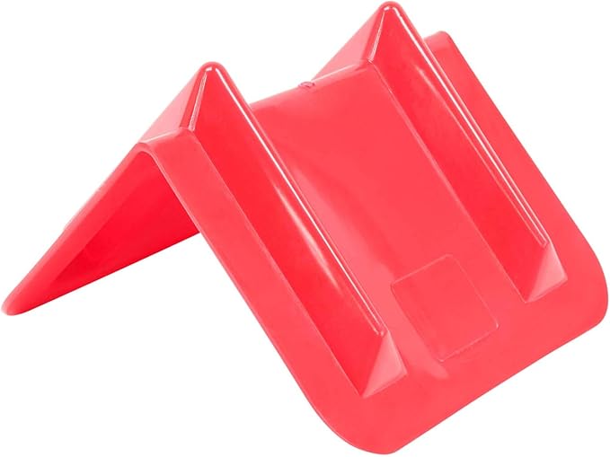 Mytee Products (20 Pack) V Edge Protectors Flatbed, 8" x 12", Red | Vee Shaped Plastics Corner Protectors for Cargo Loads | Tie Down Strap Guard for Winch, Ratchet Straps on Flatbed Truck Trailers