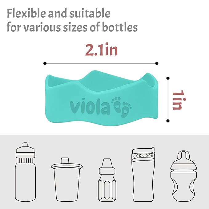 Baby Bottle Labels Personalized, Custom Silicone Water Bottle Name Bands for Daycare Reusable, Laser Engraving Bottle Name Tags, Waterproof Customized Kids Cups Grip Straps for School