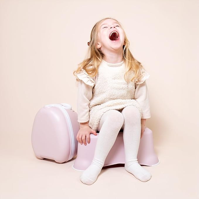 My Carry Potty - Blush Pink Travel Potty, Award-Winning Portable Toddler Toilet Seat for Kids to Take Everywhere