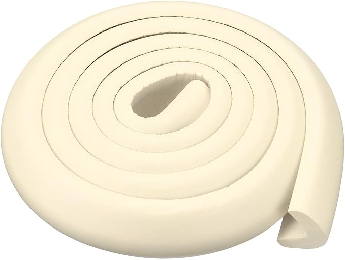uxcell Corner Guards Edge Protectors 16.4ft(5M), Foam Safety Bumper L Shape for Furniture Corner Table Edge Guard, Beige