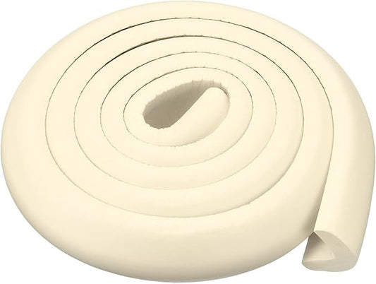 uxcell Corner Guards Edge Protectors 16.4ft(5M), Foam Safety Bumper L Shape for Furniture Corner Table Edge Guard, Beige