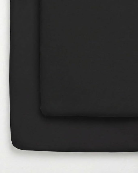 Pack and Play Sheets Fitted - 2 Pack Mini Crib Sheets for Pack N Play Mattress - Unisex Playard Microfiber Bedding for Boys & Girls - Soft, Breathable & Wrinkle Free - Oeko-Tex, 38 x 26in - Black Duo