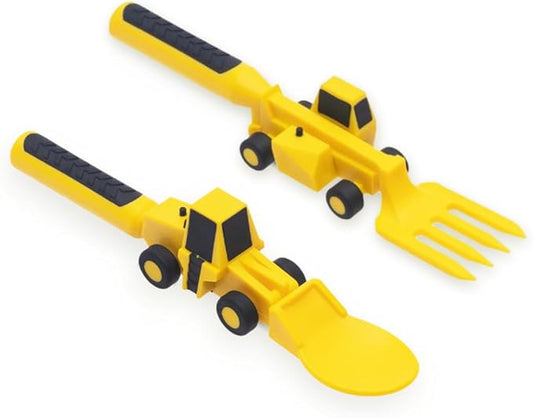 Constructive Eating - Toddler Utensils Made in USA - Silverware for Toddlers - Utensils for Kids - Constructive Eating Utensil Set