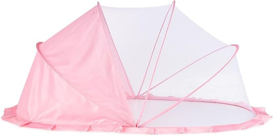 Folding Crib Net Mosquito Net for Baby – Kids Mosquito Netting Mesh Crib Canopy, Crib Blackout Cover with Shade Cover for Toddler Sleeping Outdoors, Travel Portable Baby Bed Tent, Pink, 36x22inch