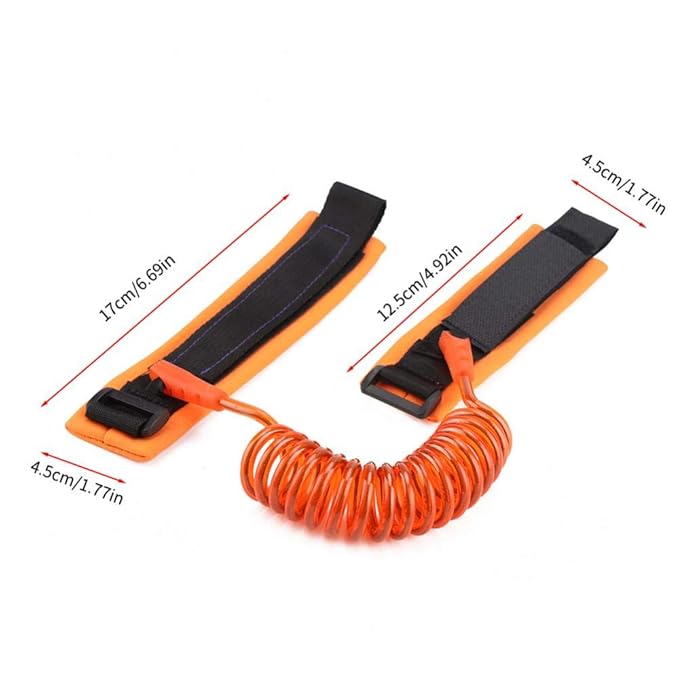 Anti Lost Wrist Link, Kids Anti lost Rope Elastic Adult Children Wristband Safety Link Walking Harness Rope for Toddlers Babies(Orange)