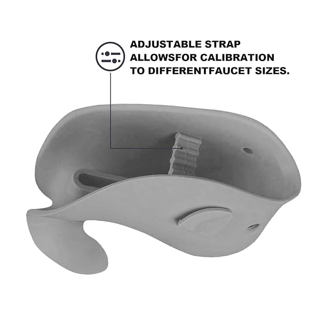 Baby Bathtub Faucet Cover, Faucet Cover Baby Bathtub Spout Cover, Bath Spout Protective Cover, Bathtub Safety Spout Guard, Baby Safety Protection Silicone Kit, Grey Whale Protector