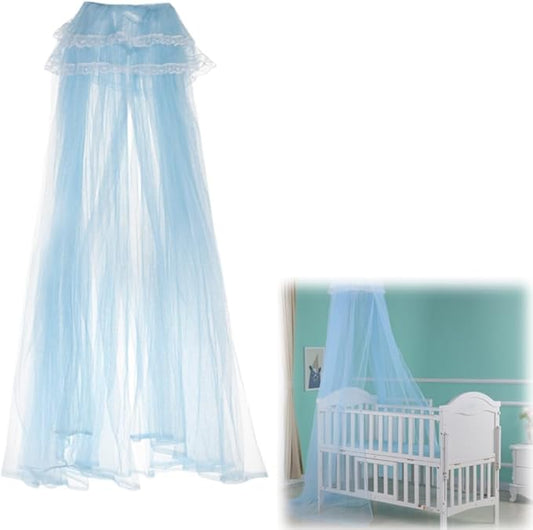 Crib Mosquito Net Universal Dome Cot Bed Crib Canopy Round Lace Mosquito Netting Foldable Nursery Bed Mesh Tent Net Hanging Dome Curtain Cover Netting