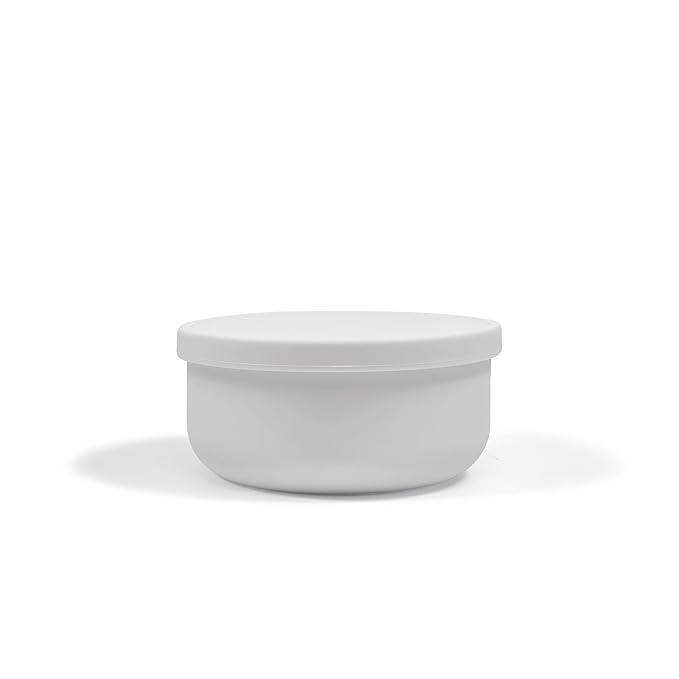 SILISNACK by Kushies Versatile on the Go Silicone Bowl/Snack/Food. Travel Storage Container for Babies and Toddlers. 100% Food Grade Silicone - Microwave, Dishwasher and Freezer Safe - Day Dream Grey