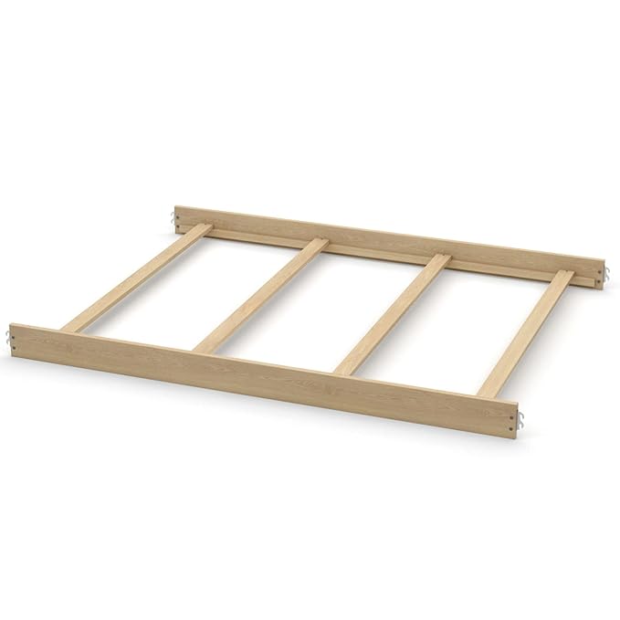 Full-Size Conversion Kit Bed Rails for Baby Appleseed and Eco-Chic Convertible Cribs - Solid Wood Rail - Toddler & Adult Bed Rail for Full-Size Beds - Nursery Baby Furniture (Unfinished, Hook-On Kit)