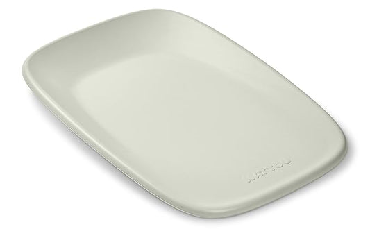 Nattou Softy Changing Pad - Wipeable Baby Changing Mat- Durable, Water-Resistant, Cocoon Shape with Honeycomb Bottom Grips BPA-Free, Assimilates Room Temperature - Green