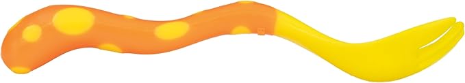 Nuby Toddler Spoons and Forks Set for Self-Feeding - 4 Pack - Toddler Utensils with Easy Grip Handles for Kids - Dishwasher Safe - 12+ Months - Yellow/Orange & Blue/Green