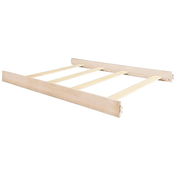 Full-Size Conversion Kit Bed Rails for Baby Appleseed and Eco-Chic Convertible Cribs - Solid Wood Rail - Toddler & Adult Bed Rail for Full-Size Beds - Nursery and Baby Furniture (Almond, Hook-On Kit)