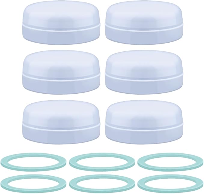 Maymom Travel Bottle Caps Compatible with Avent Bottle; Cap Replace Avent Natural Bottle Screw Ring n Sealing Disc; Fit Avent Anti-colic Polypropylene, Glass Bottle, Avent PP, Bottle Lids Replacement
