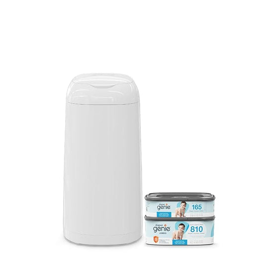 Bundle of Diaper Genie Classic Pail + Square Refill (810 Count)