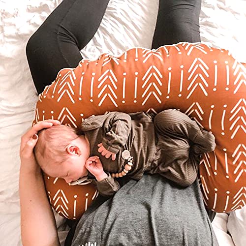 Nursing Pillow Cover, Breastfeeding Pillow Cover, Rust Nursing Pillow Cover, Breastfeeding Pillow Slipcover, Rust Nursery Decor, Soft Fits Snug On Infant
