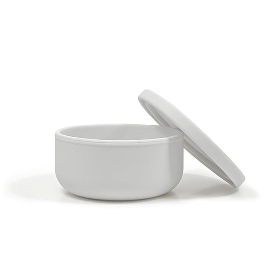 SILISNACK by Kushies Versatile on the Go Silicone Bowl/Snack/Food. Travel Storage Container for Babies and Toddlers. 100% Food Grade Silicone - Microwave, Dishwasher and Freezer Safe - Day Dream Grey